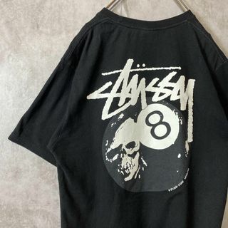 ステューシー(STUSSY)の【スカル、8ボールバックプリント】stussyストリートTシャツ古着メキシコ製(Tシャツ/カットソー(半袖/袖なし))