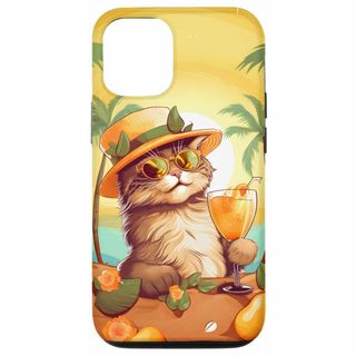 【Model name:iPhone 15】iPhone 15 ビーチの猫 スマ(その他)