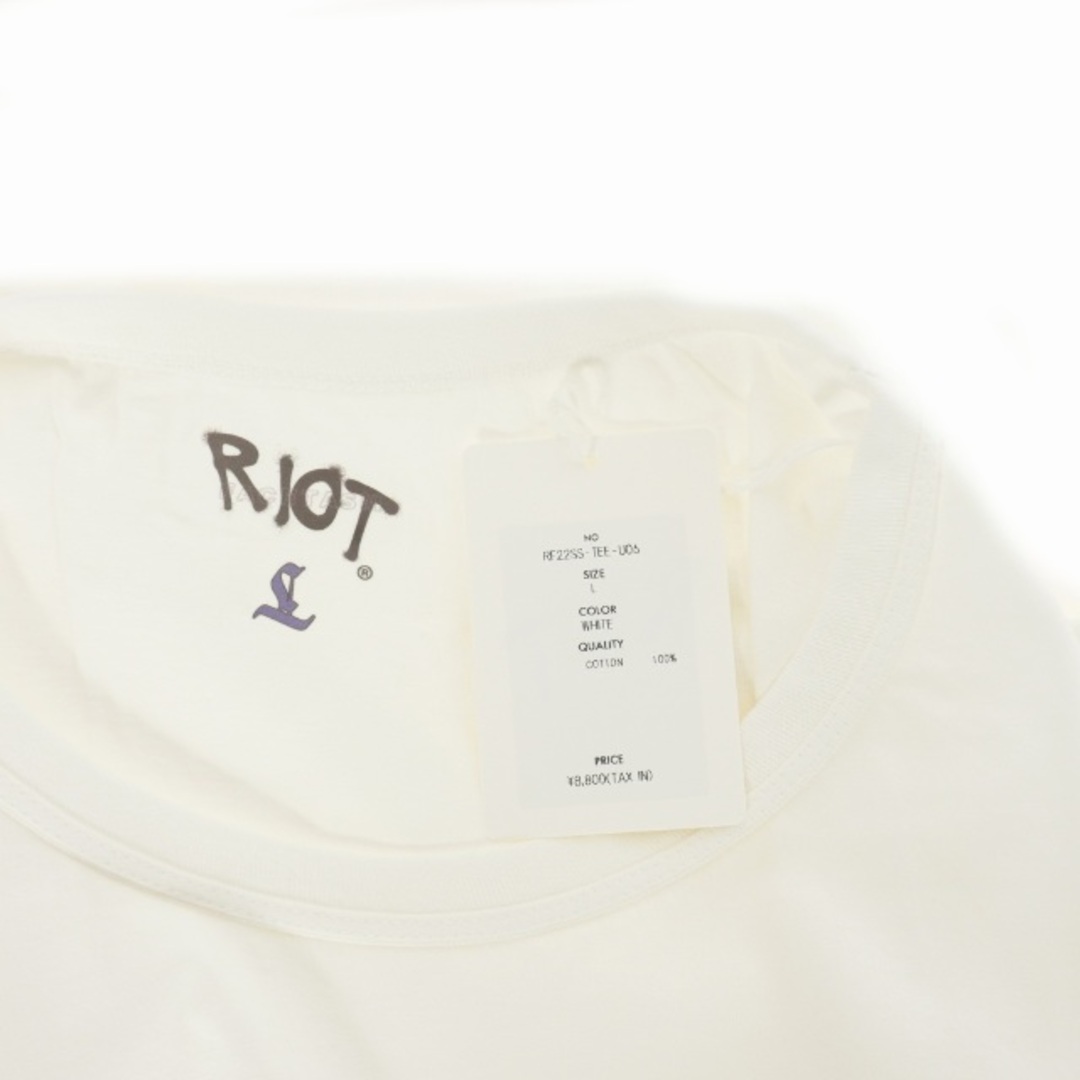 FACETASM(ファセッタズム)のファセッタズム RIOT 22SS ベーシック Tシャツ カットソー L 白 メンズのトップス(Tシャツ/カットソー(半袖/袖なし))の商品写真