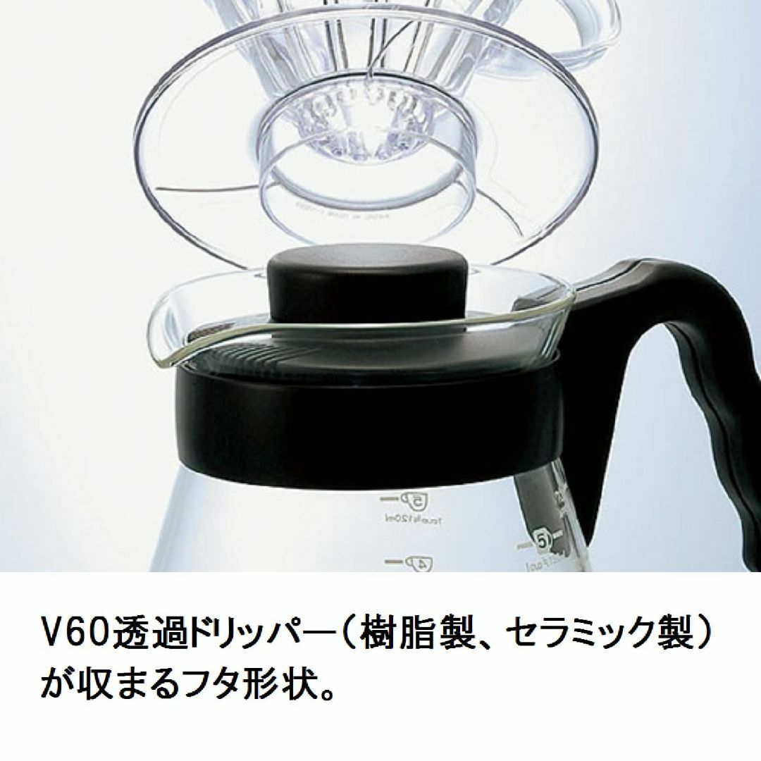 サイズ:700mL_スタイル:横長型HARIOハリオ V60 コーヒーサーバ インテリア/住まい/日用品のキッチン/食器(容器)の商品写真