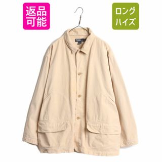 ラルフローレン(Ralph Lauren)の90s ポロ ラルフローレン ハンティング ジャケット メンズ XL / オールド コットン カバーオール 大きいサイズ 多ポケット 襟 コーデュロイ(ブルゾン)