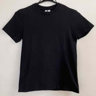 ユニクロ(UNIQLO)のUNIQLO U ユニクロ ユー Tシャツ 半袖 クルーネック ブラック 黒(Tシャツ(半袖/袖なし))