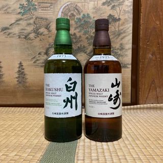 サントリー　白州、山崎2本セット　未開栓品(ウイスキー)