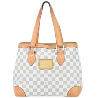 LOUIS VUITTON - 本物 ルイヴィトン LOUIS VUITTON LV ハムステッド PM ダミエ アズール トートバッグ ハンドバッグ ホワイト N51207 Hampstead ビトン バッグ 中古	