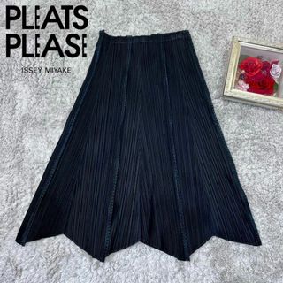 PLEATS PLEASE ISSEY MIYAKE - 【美品】プリーツプリーズ フリルデザイン 変形 ロングスカート イッセイミヤケ