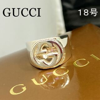 Gucci - 新品仕上 グッチ GG インターロッキング ワイド リング 指輪 18号