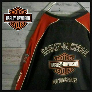 ハーレーダビッドソン(Harley Davidson)の【ビッグサイズ】ハーレーダビッドソン☆両面ビッグ刺繍ロゴ入りスウェット 即完売(スウェット)