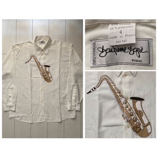 ヴィンテージ(VINTAGE)の美品 80s 90s フランス製 sax サックス JAZZ 刺繍 シャツ XL(シャツ)