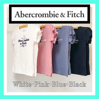 Abercrombie&Fitch - Abercrombie &Fitch アバクロ 半袖裾　ロゴ　Tシャツ　トップス