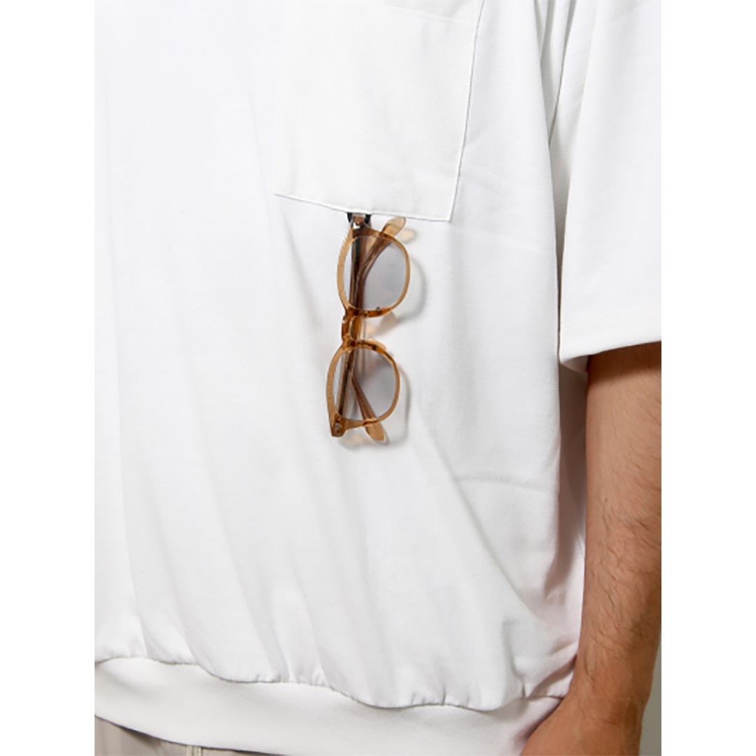Et baas エバース 美品リブショートスリーブ ポケT S/S メガネ拭き メンズのトップス(Tシャツ/カットソー(半袖/袖なし))の商品写真