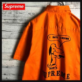 シュプリーム(Supreme)の【美品　希少】シュプリーム☆バックプリント入り半袖シャツ スヌーピー 刺繍ロゴ(シャツ)