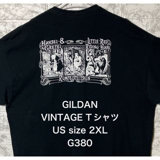 ギルタン(GILDAN)のUSアメリカ古着 VINTAGE 2XLsize GILDAN ブラックTシャツ(Tシャツ/カットソー(半袖/袖なし))