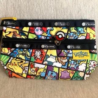 レスポートサック(LeSportsac)の【新品】レスポートサック　ポケモン　2段ポーチ コスメポーチ　クラッチ(ポーチ)