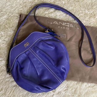 ランセル(LANCEL)のランセル レザー　ポーチ　パープル　保存袋付き！(ポーチ)