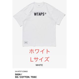 W)taps - WTAPS SIGN Tシャツ　Lサイズ　WHITE ダブルタップス ホワイト