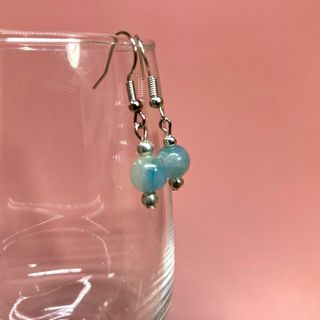 キャンディジェイド 一粒フックピアス イヤリング 8mm　S　#13 (ピアス)