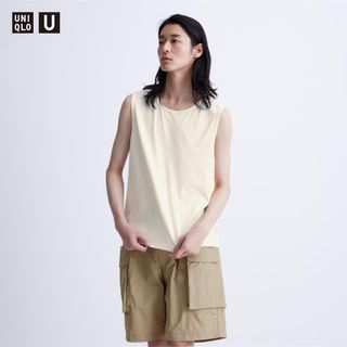 ユニクロ(UNIQLO)のUNIQLO U ドライEXタンクトップ M 新品 オフホワイト ユニクロ(タンクトップ)