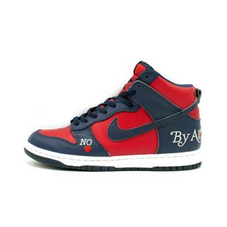 ナイキ(NIKE)のナイキ NIKE × シュプリーム Supreme ■ 22SS 【 SB DUNK HIGH BY ANY MEANS RED NAVY WHITE DN3741 600 】 エスビー ダンク ハイ バイ エニー ミーンズ レッド ネイビー スニーカー　h0432(スニーカー)