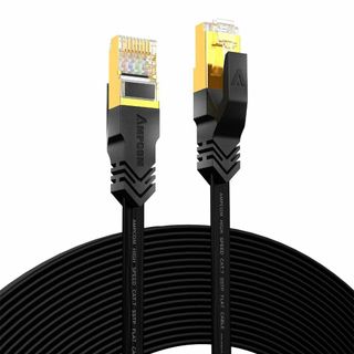 【サイズ:30M】CAT7準拠STP 高速LANケーブル 30m 薄さ約2mmス(PC周辺機器)