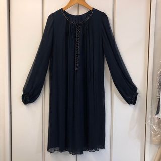 美品 MACPHEE シルクギャザーワンピース(38)