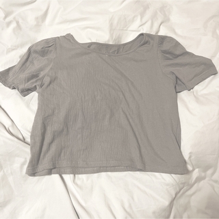 くすみグレーブルー　半袖トップス(Tシャツ(半袖/袖なし))