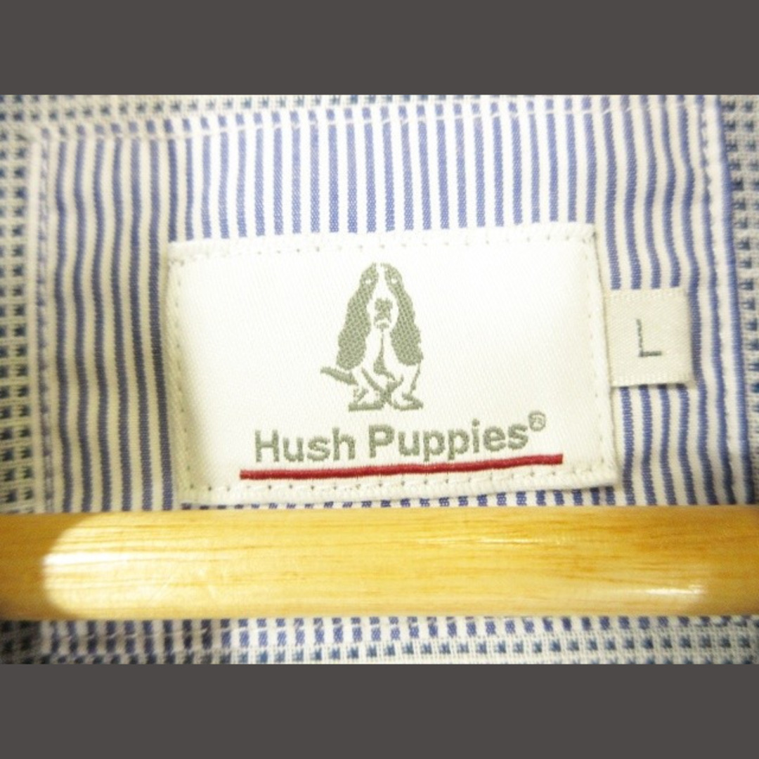 Hush Puppies(ハッシュパピー)のHush Puppies シャツ 前開き 長袖 胸ポケット 総柄 インディゴ L メンズのトップス(シャツ)の商品写真