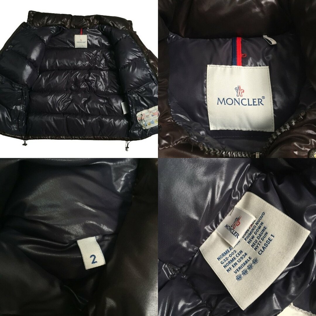 MONCLER(モンクレール)のMONCLER モンクレール EVER GIUBBOTTO ダウンジャケット ブラウン アニメーションタグ メンズ サイズ2 並行輸入品 メンズのトップス(ベスト)の商品写真