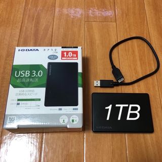 IODATA - IODATE 外付けHDD黒（1TB）※日本製　HDPF-UT1.0KC