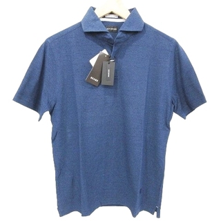 ギローバー(GUY ROVER)のギローバー タグ付き ポロシャツ ワンポイント ロゴ 刺繍 半袖 薄手 L 青(ポロシャツ)