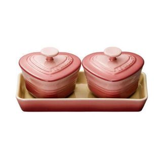 ルクルーゼ(LE CREUSET)のル・クルーゼ ミニチュア ラムカン・ダムール セット ローズクオーツ(食器)