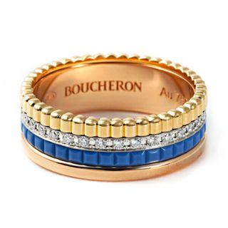 ブシュロン(BOUCHERON)のブシュロン キャトル ブルー ダイヤモンド リング スモール K18YG イエローゴールド K18PG ピンクゴールド K18WG ホワイトゴールド 中古(リング(指輪))