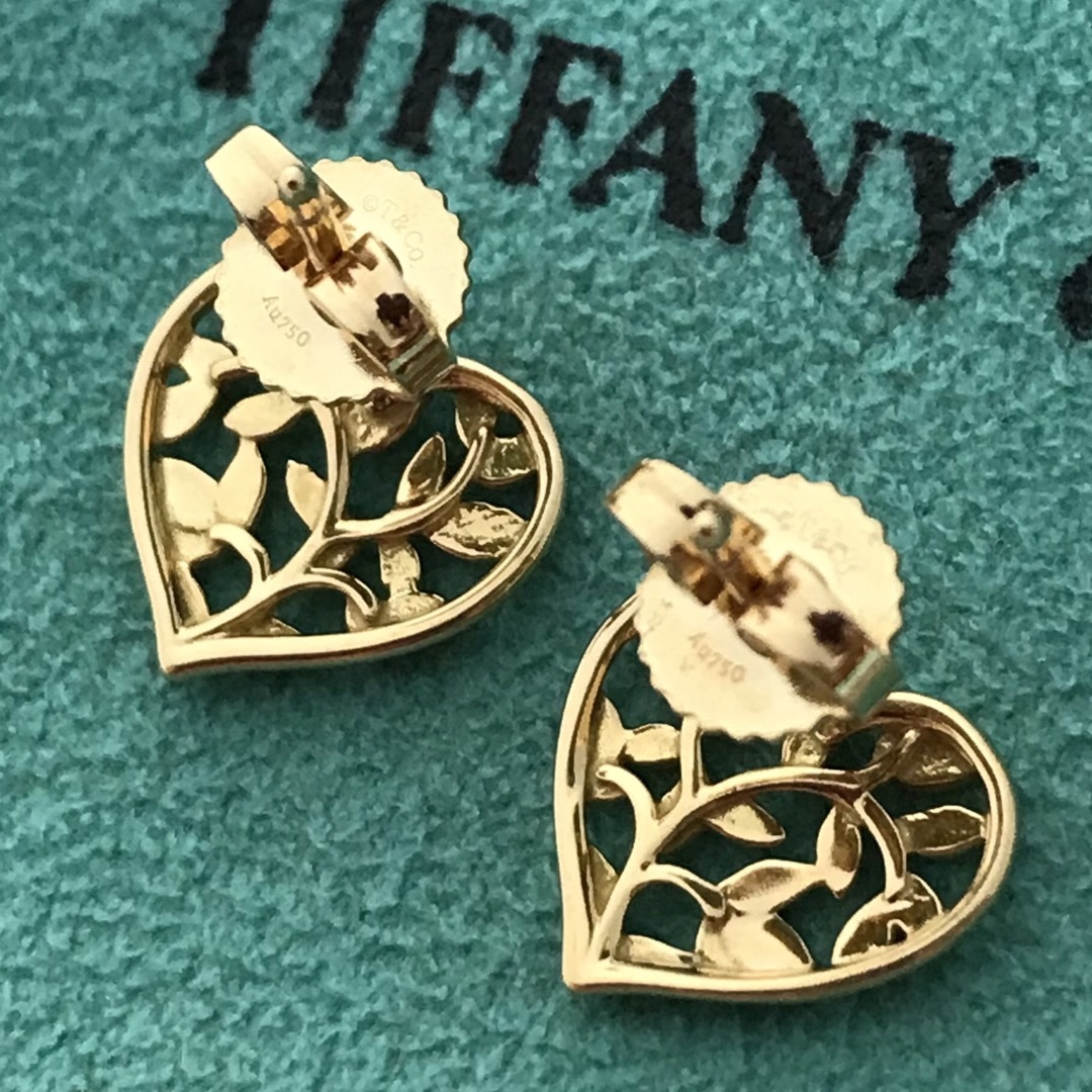 Tiffany & Co. - Tiffany K18YGオリーブリーフハート ピアス希少 Tiffany & Co. - Tiffany K18YGオリーブリーフハート ピアス希少