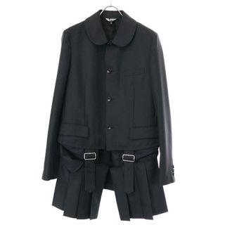 BLACK COMME des GARCONS ブラック コムデギャルソン 21SS カッティングポリエステルベルテッドジャケット 1G-J015 ブラック L