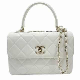 CHANEL - シャネル CHANEL ハンドバッグ ショルダーバッグ ラムスキン ホワイト レディース 92236 送料無料【中古】 z0843