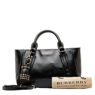 BURBERRY - バーバリー ロゴ タッセル ハンドバッグ ショルダーバッグ 2WAY パテントレザー レディース BURBERRY 【1-0148463】