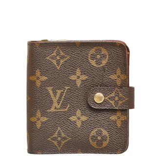 ルイヴィトン(LOUIS VUITTON)のルイ ヴィトン モノグラム コンパクトジップ 二つ折り財布 コンパクトウォレット M61667 PVC レディース LOUIS VUITTON 【1-0150036】(財布)