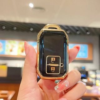 スズキSUZUKI スマートキーケース TPU キーカバー ジムニースイフト 黒(車内アクセサリ)