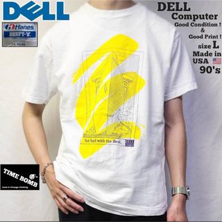 ヘインズ(Hanes)の90s 90年代 DELL 企業Tシャツ IT系 ヴィンテージ シングルステッチ(Tシャツ/カットソー(半袖/袖なし))