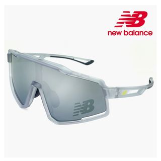 New Balance - 【新品】 ニューバランス スポーツサングラス NB08102 c03 New Balance サングラス NB-08102X [ ゴルフ ランニング 自転車 バイク テニス アウトドア ] newbalance メンズ レディース 1枚レンズ シールド型 フレーム ミラーレンズ [別売り インナーフレームで 度付きサングラス 対応]