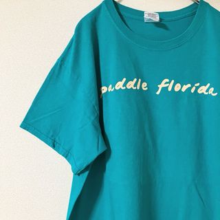 ギルタン(GILDAN)のGILDAN ギルダン 半袖 Tシャツ エメラルドグリーン Lサイズ ＵＳＡ古着(Tシャツ/カットソー(半袖/袖なし))