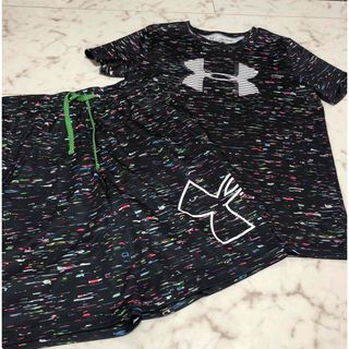 アンダーアーマー(UNDER ARMOUR)のアンダーアーマー  YXL 160cm セットアップ  ハーフパンツ  Tシャツ(Tシャツ/カットソー)