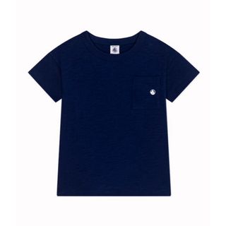 PETIT BATEAU - 新品未使用　プチバトー　6a 半袖Tシャツ　ポケットロゴ　ネイビー