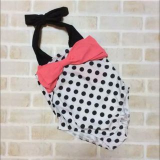 新品♡110cm♡ピンク×ドット柄 水着(水着)