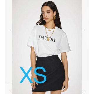 PATOU パトゥ XSサイズ　ロゴ入り黒　ブラック Tシャツ　春夏　人気(Tシャツ(半袖/袖なし))