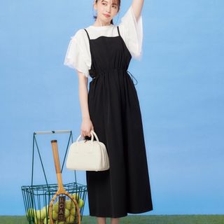 シマムラ(しまむら)のしまむら　hkworkslondon ドローストリング　キャミワンピース(ロングワンピース/マキシワンピース)