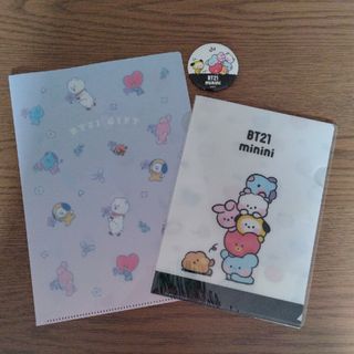 BT21 - BT21 クリアファイル　缶バッジ　セット　bt21