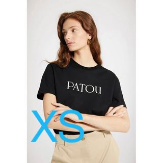 PATOU パトゥ XSサイズ　ロゴ入り黒　ブラック Tシャツ　春夏　人気(Tシャツ(半袖/袖なし))