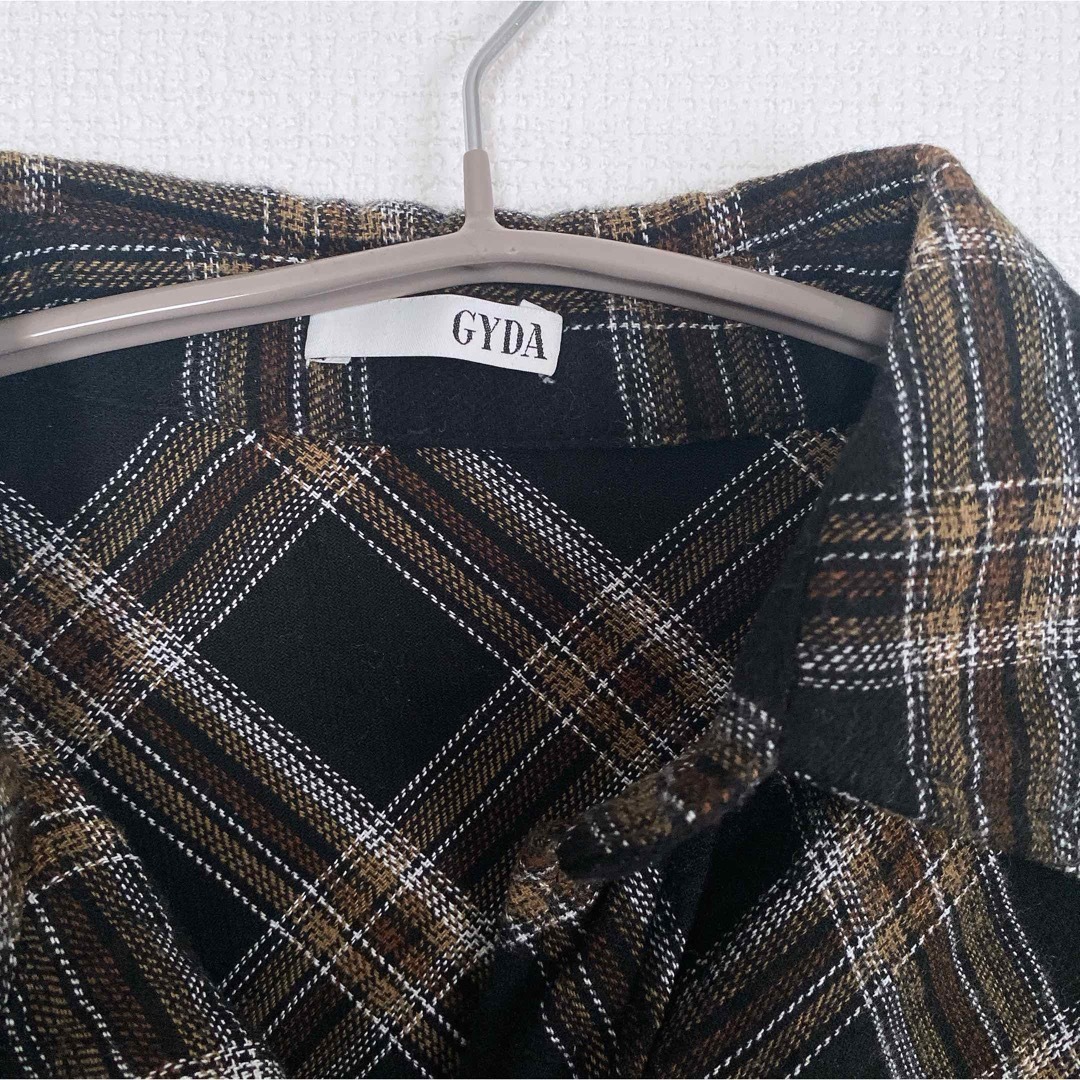 GYDA(ジェイダ)のGYDA ジェイダ ドルマンBIGチェックシャツ 羽織り ビッグシャツ ワンピ レディースのトップス(シャツ/ブラウス(長袖/七分))の商品写真