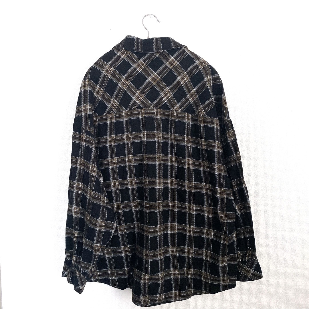 GYDA(ジェイダ)のGYDA ジェイダ ドルマンBIGチェックシャツ 羽織り ビッグシャツ ワンピ レディースのトップス(シャツ/ブラウス(長袖/七分))の商品写真