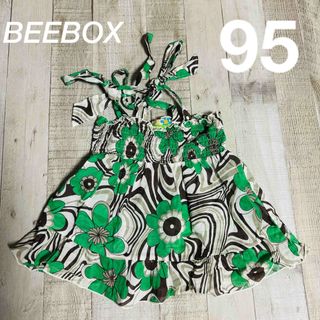 ● BEEBOX ボタニカル フラワー柄 キャミソール チュニック 95●(ワンピース)